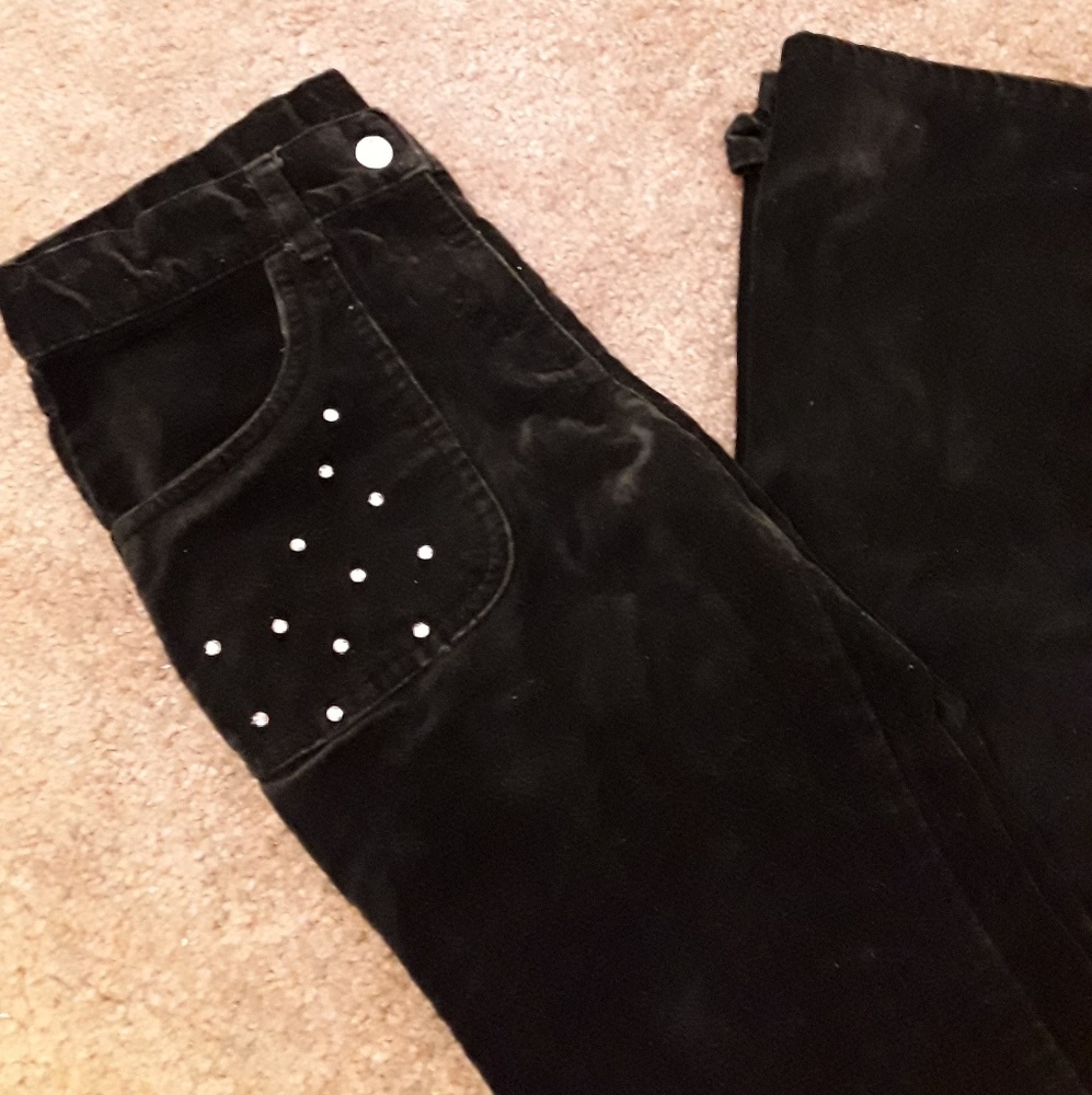 Gymboree black velvet bling jeans size 12